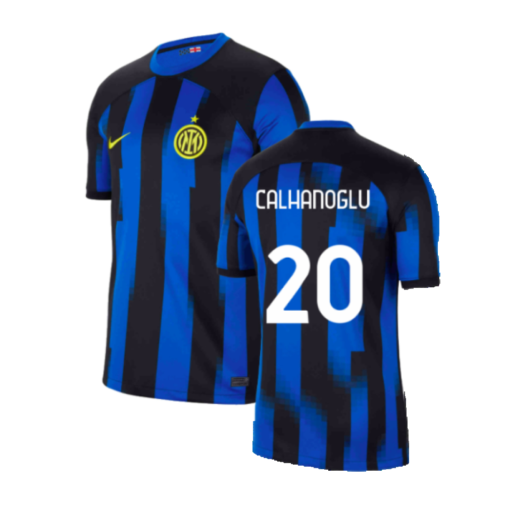 '23-'24 Inter Milan Home Shirt (Calhanoglu 20) Polyester Made By: Nike Men's Blue Small