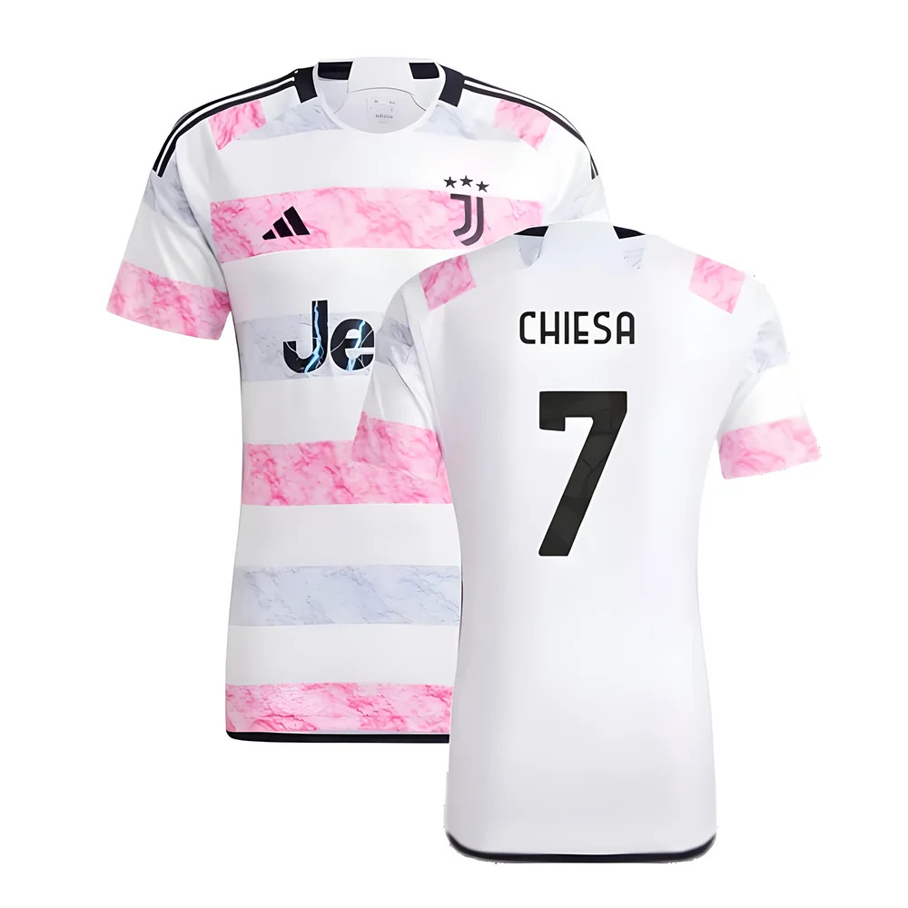 '23-'24 Juventus Away Shirt (Chiesa 7) Polyester Federico Chiesa Made By: Adidas Men's White Xxl
