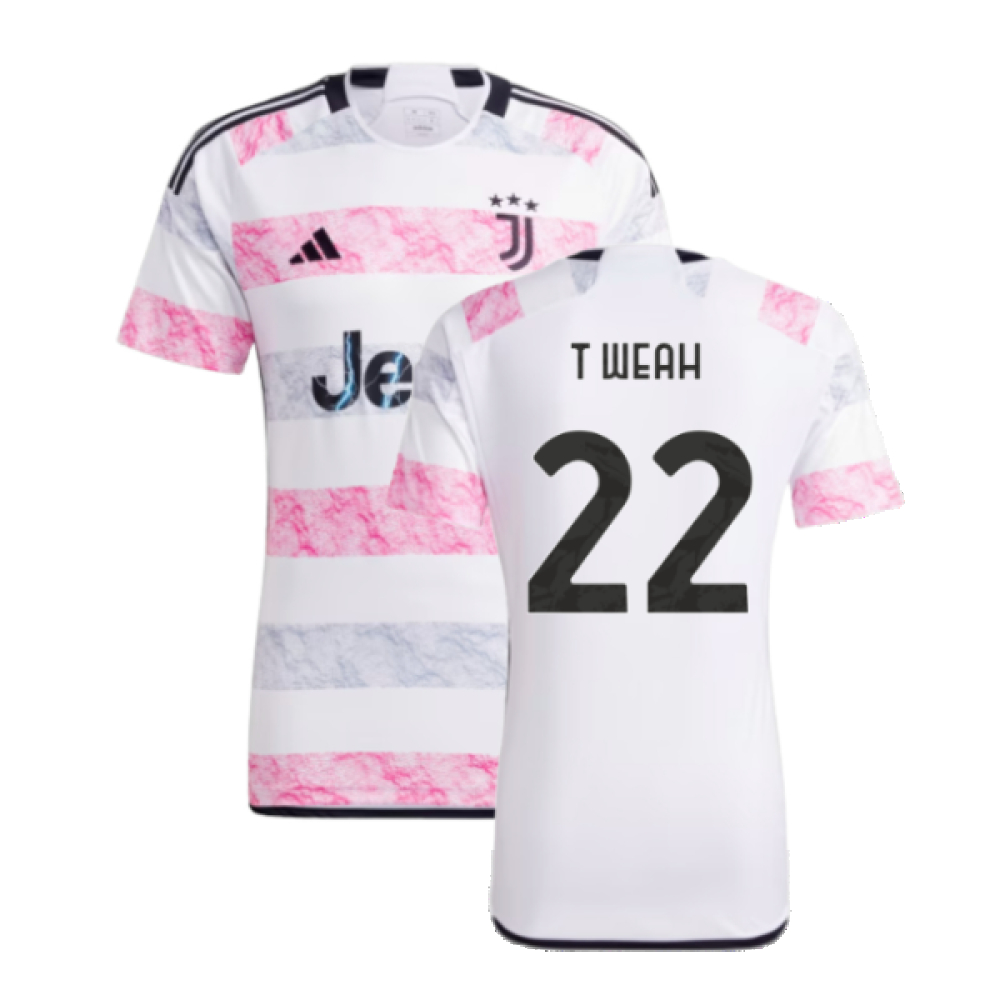 '23-'24 Juventus Away Shirt (T Weah 22) Polyester Timothy Weah Made By: Adidas Men's White Xxl