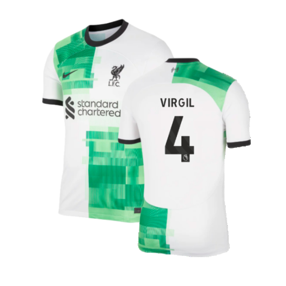 '23-'24 Liverpool Away Shirt (Virgil 4) Polyester Made By: Nike Men's White Xxl