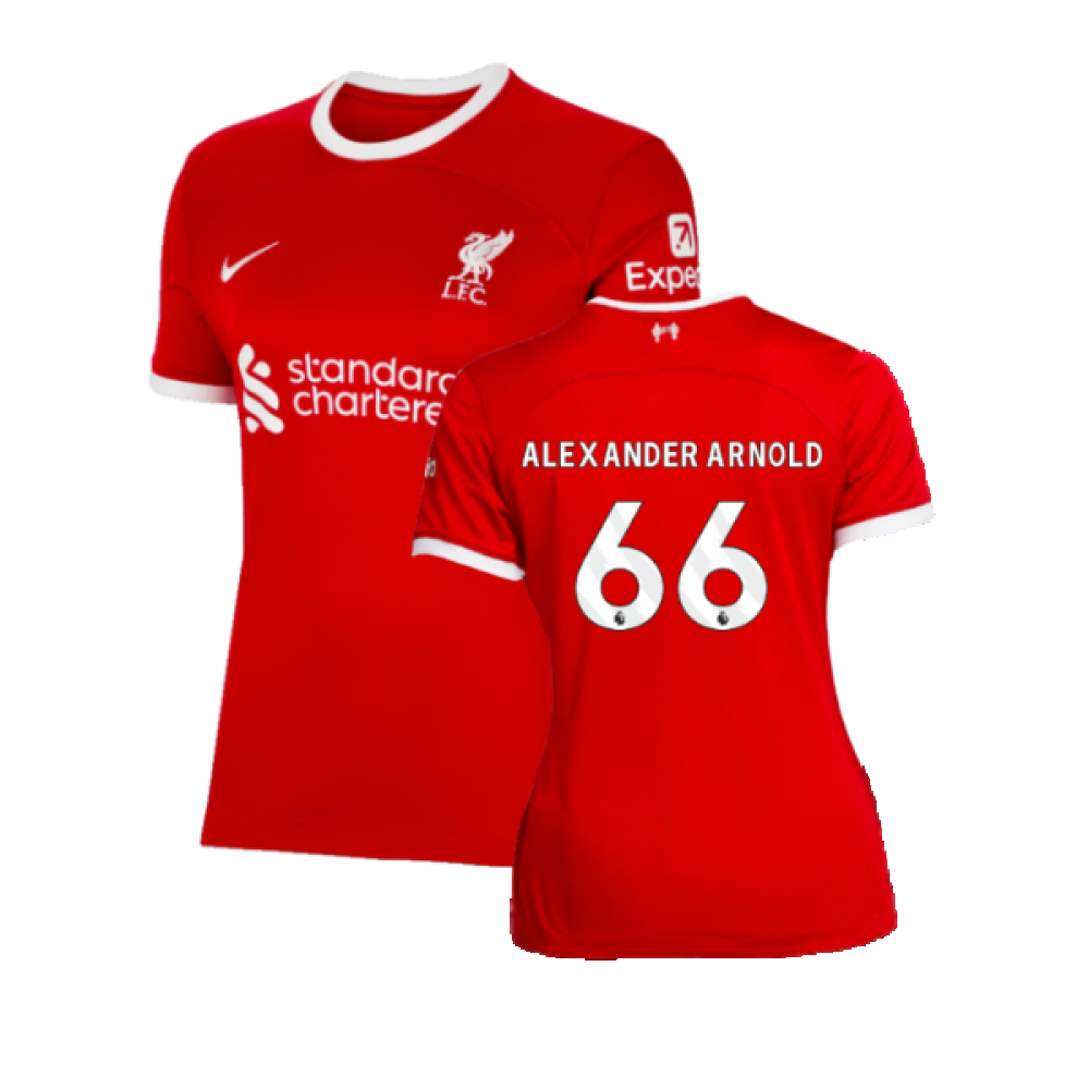 '23-'24 Liverpool Home Shirt () (Alexander Arnold 66) Polyester Trent Alexander-Arnold Made By: Nike Women's Red Extra Large