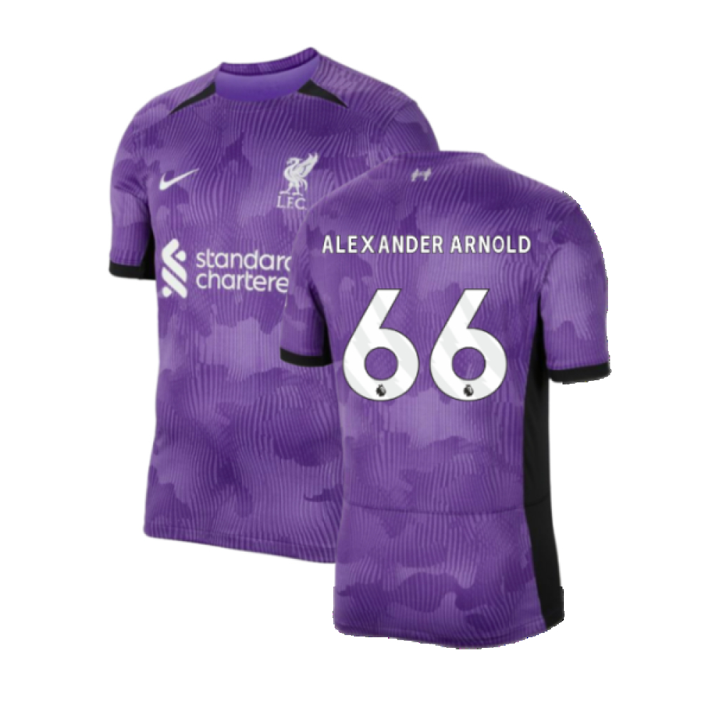 '23-'24 Liverpool Third Shirt (Alexander Arnold 66) Polyester Trent Alexander-Arnold Made By: Nike Men's Purple Extra Small