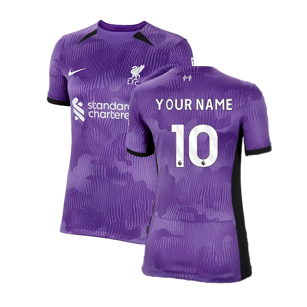 '23-'24 Liverpool Third Shirt () (Your Name) Polyester Made By: Nike Women's Purple Xxl