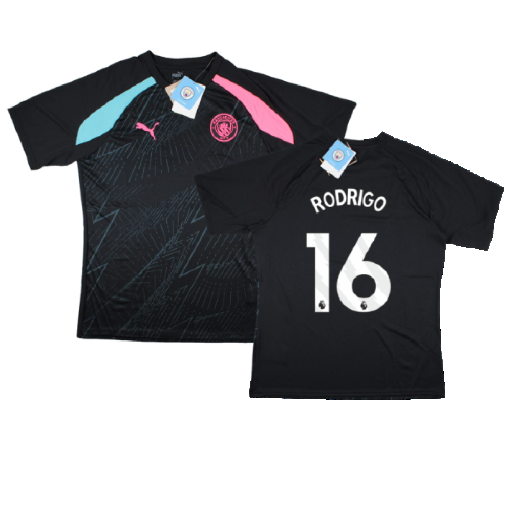 '23-'24 Man City Pre-Match Jersey (Dark ) (Rodrigo 16) Polyester Manchester City Made By: Puma Men's Navy Medium