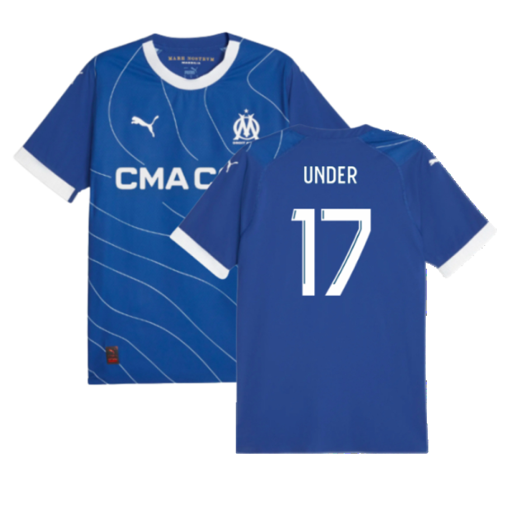 '23-'24 Marseille Away Shirt (Under 17) Polyester Made By: Puma Men's Blue Small