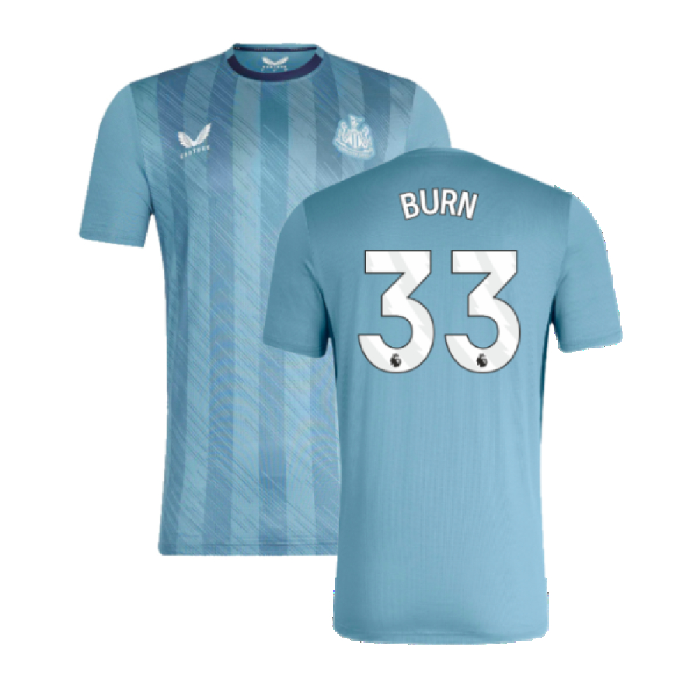 '23-'24 Newcastle Players Training Short Sleeve Tee (Bluestone) (Burn 33) Polyester Made By: Castore Men's Blue Small