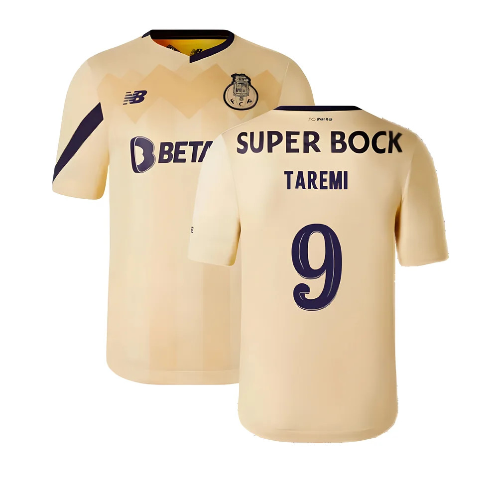 '23-'24 Porto Away Shirt (Taremi 9) Polyester Made By: New Balance Men's Gold Small