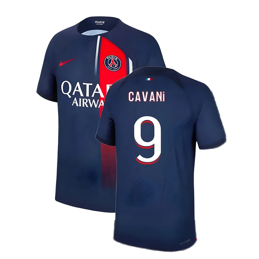 '23-'24 Psg Home Shirt (Cavani 9) Polyester Made By: Nike Men's Navy Extra Large