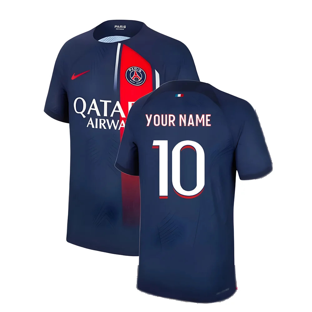 '23-'24 Psg Home Shirt (Your Name) Polyester Made By: Nike Men's Navy Extra Large