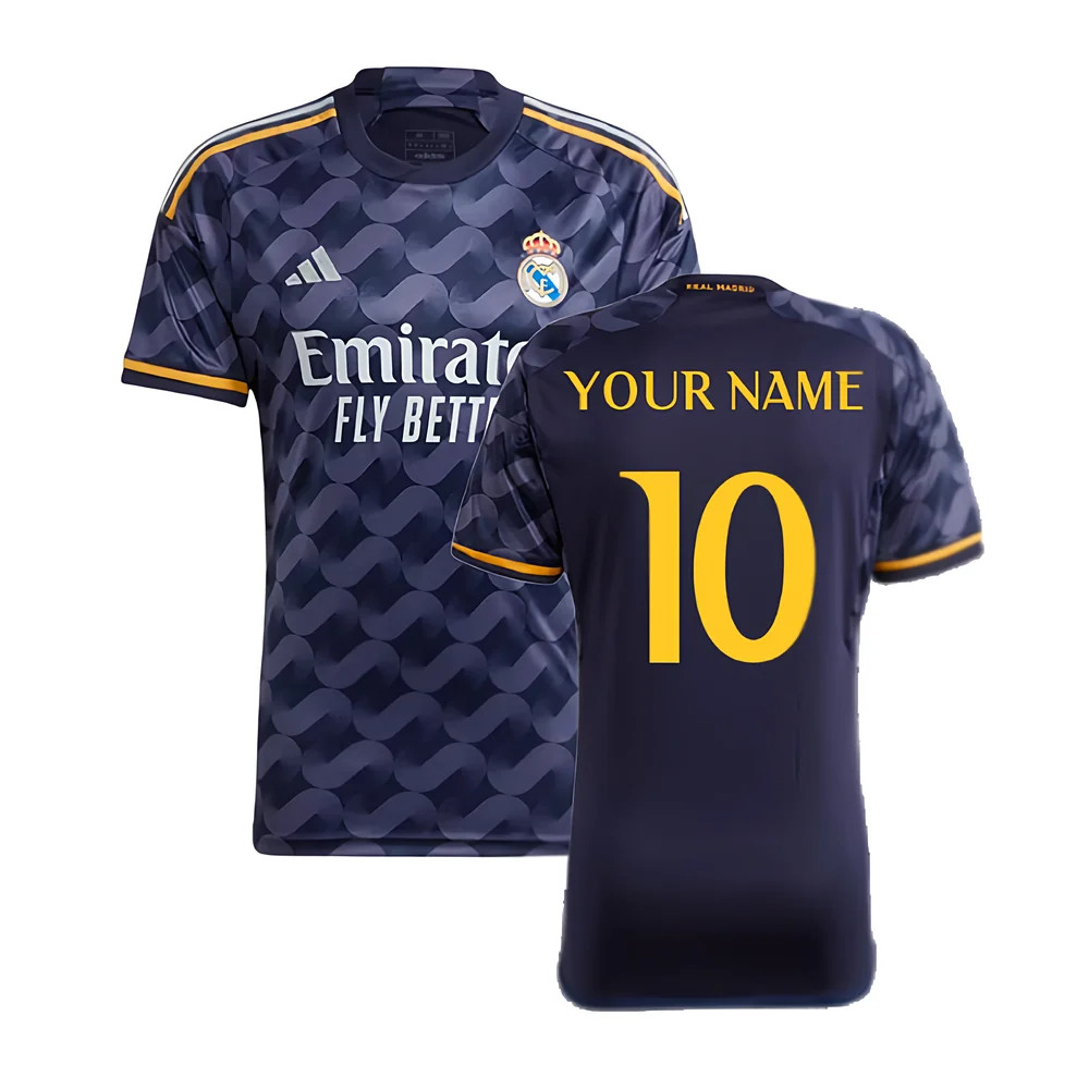 '23-'24 Real Madrid Away Shirt (Your Name) Polyester Made By: Adidas Men's Navy Xxl
