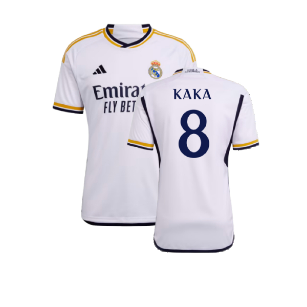 '23-'24 Real Madrid Home Shirt (Kaka 8) Polyester Made By: Adidas Men's White 3XL