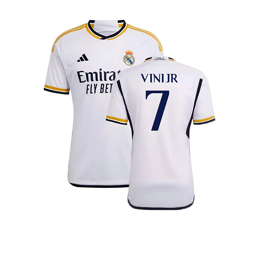 '23-'24 Real Madrid Home Shirt (Vini Jr. 7) Polyester Vinicius Junior Made By: Adidas Men's White Xxl