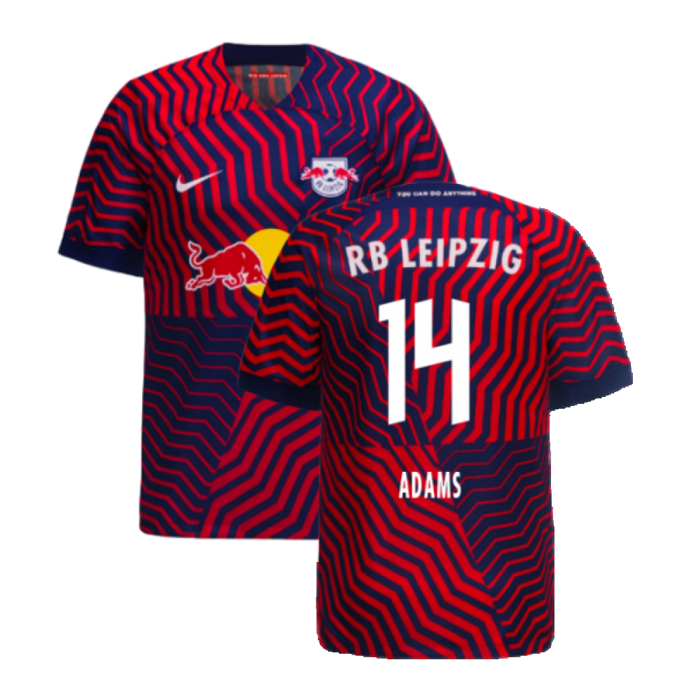 '23-'24 Bull Leipzig Away Shirt (Adams 14) Polyester Made By: Nike Men's Red Large