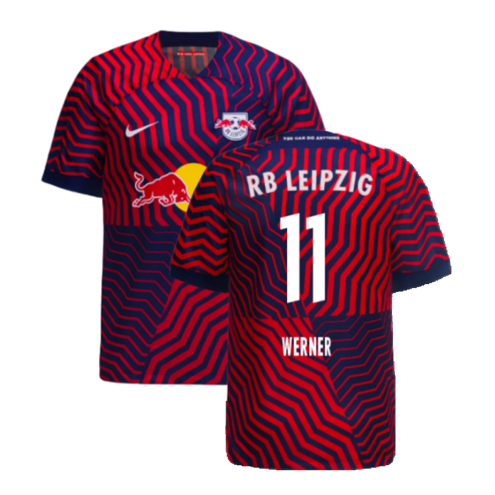 '23-'24 Bull Leipzig Away Shirt (Werner 11) Polyester Made By: Nike Men's Red Large
