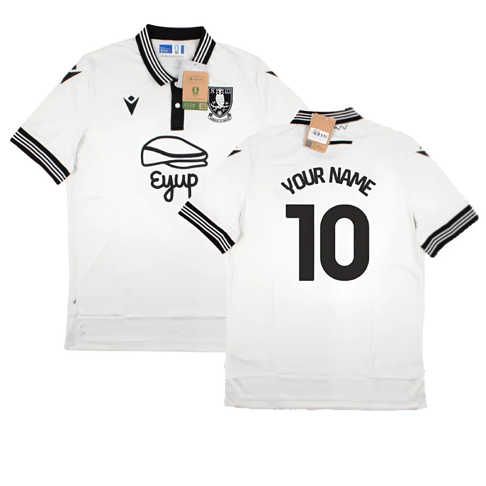 '23-'24 Sheffield Wednesday Away Shirt (Your Name) Polyester Made By: Macron Men's Grey Large