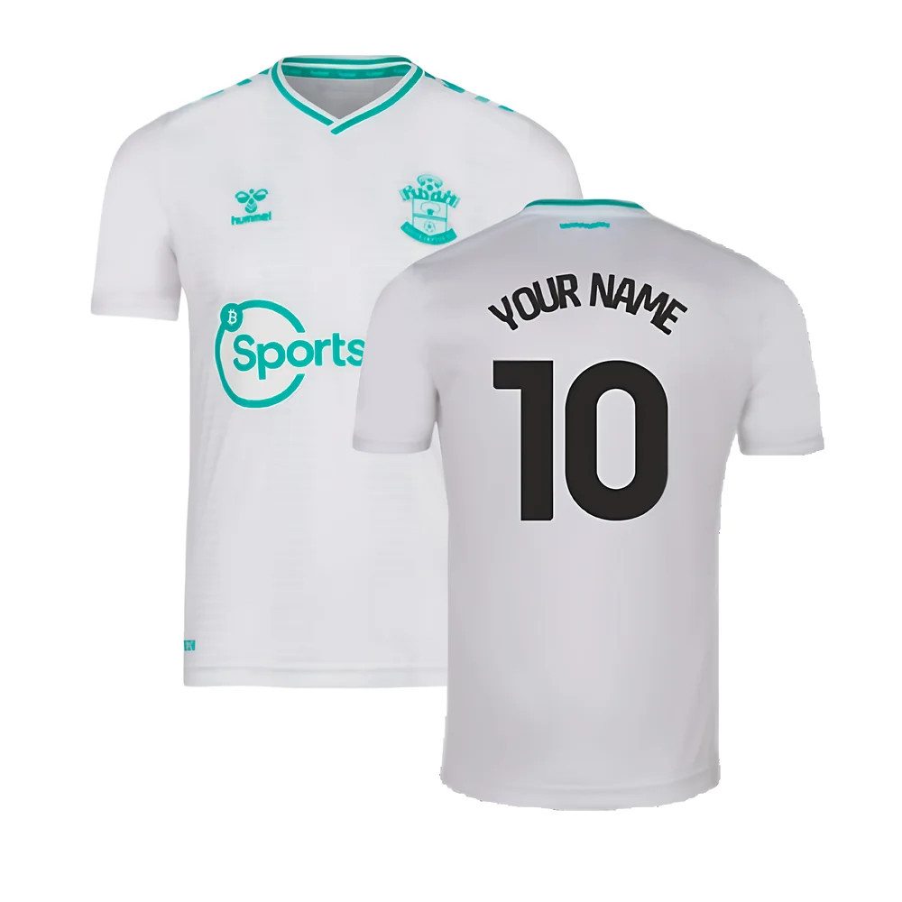 '23-'24 Southampton Away Shirt (Your Name) Polyester Made By: Hummel Men's White 5XL