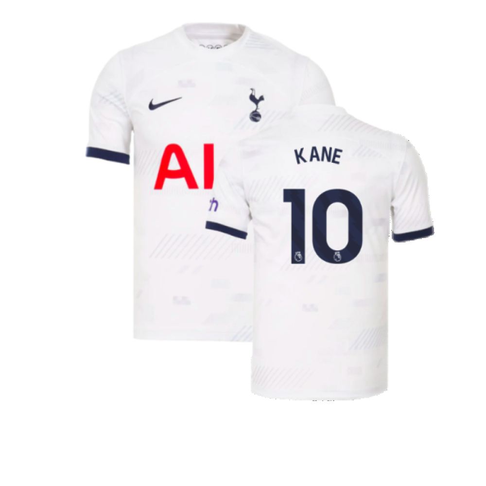 '23-'24 Tottenham Hotspur Home Shirt (Kane 10) Polyester Made By: Nike Men's White Extra Small