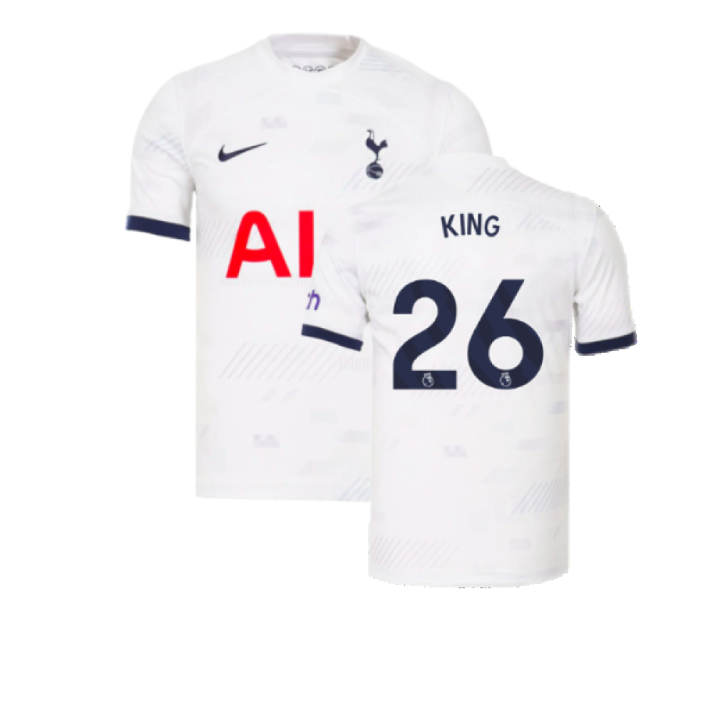 '23-'24 Tottenham Hotspur Home Shirt (King 26) Polyester Made By: Nike Men's White Extra Small