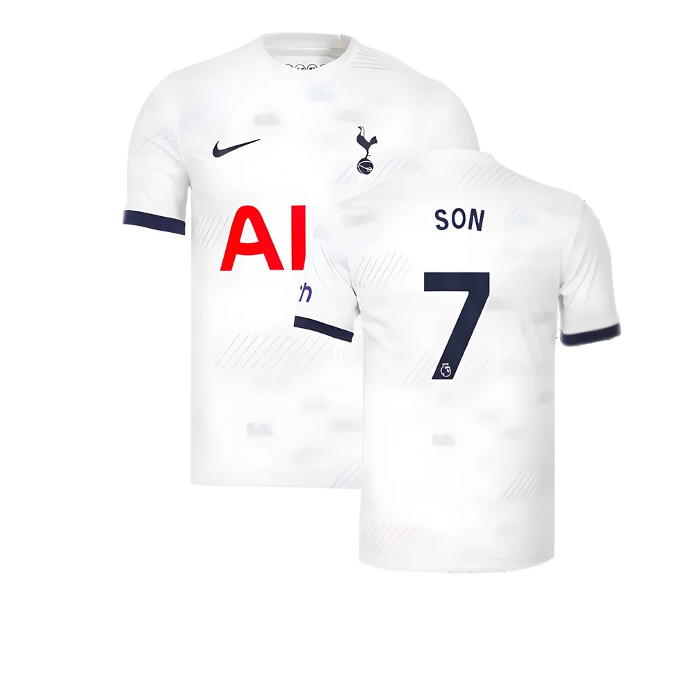 '23-'24 Tottenham Hotspur Home Shirt (Son 7) Polyester Made By: Nike Men's White Extra Small