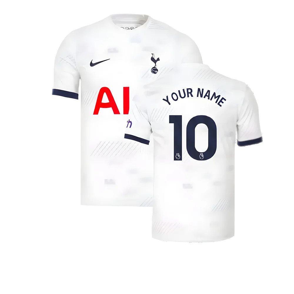 '23-'24 Tottenham Hotspur Home Shirt (Your Name) Polyester Made By: Nike Men's White Extra Small