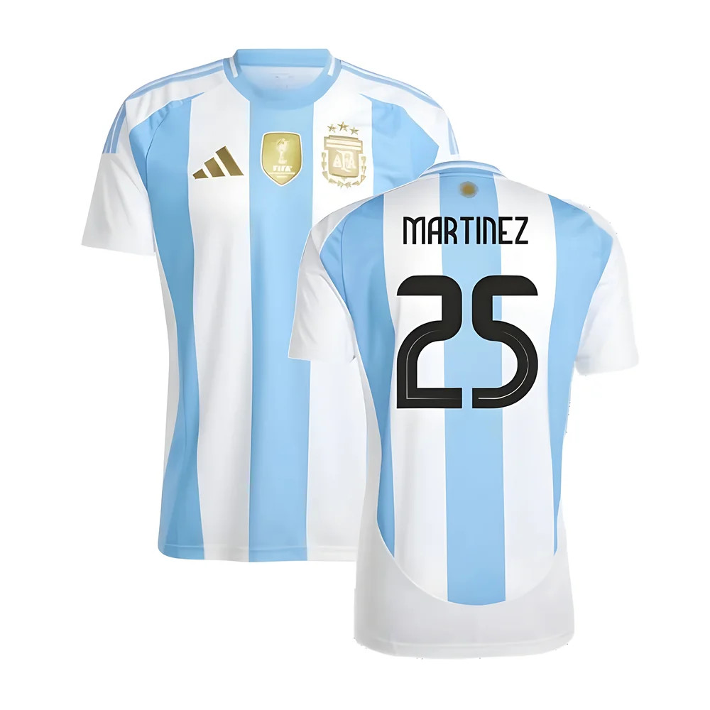 '24-'25 Argentina Home Shirt (Martinez 25) Polyester Lisandro Martinez Made By: Adidas Men's White Xxl
