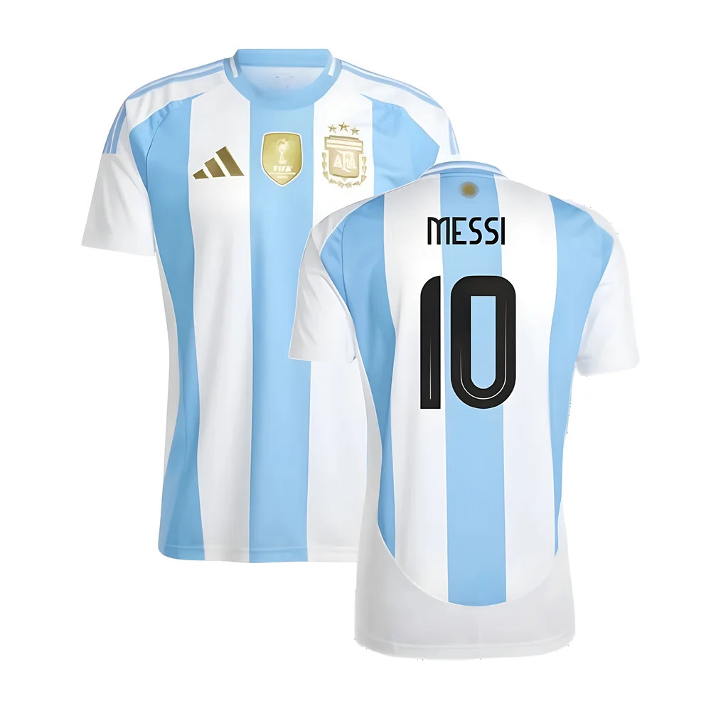 '24-'25 Argentina Home Shirt (Messi 10) Polyester Lionel Messi Made By: Adidas Men's White Xxl