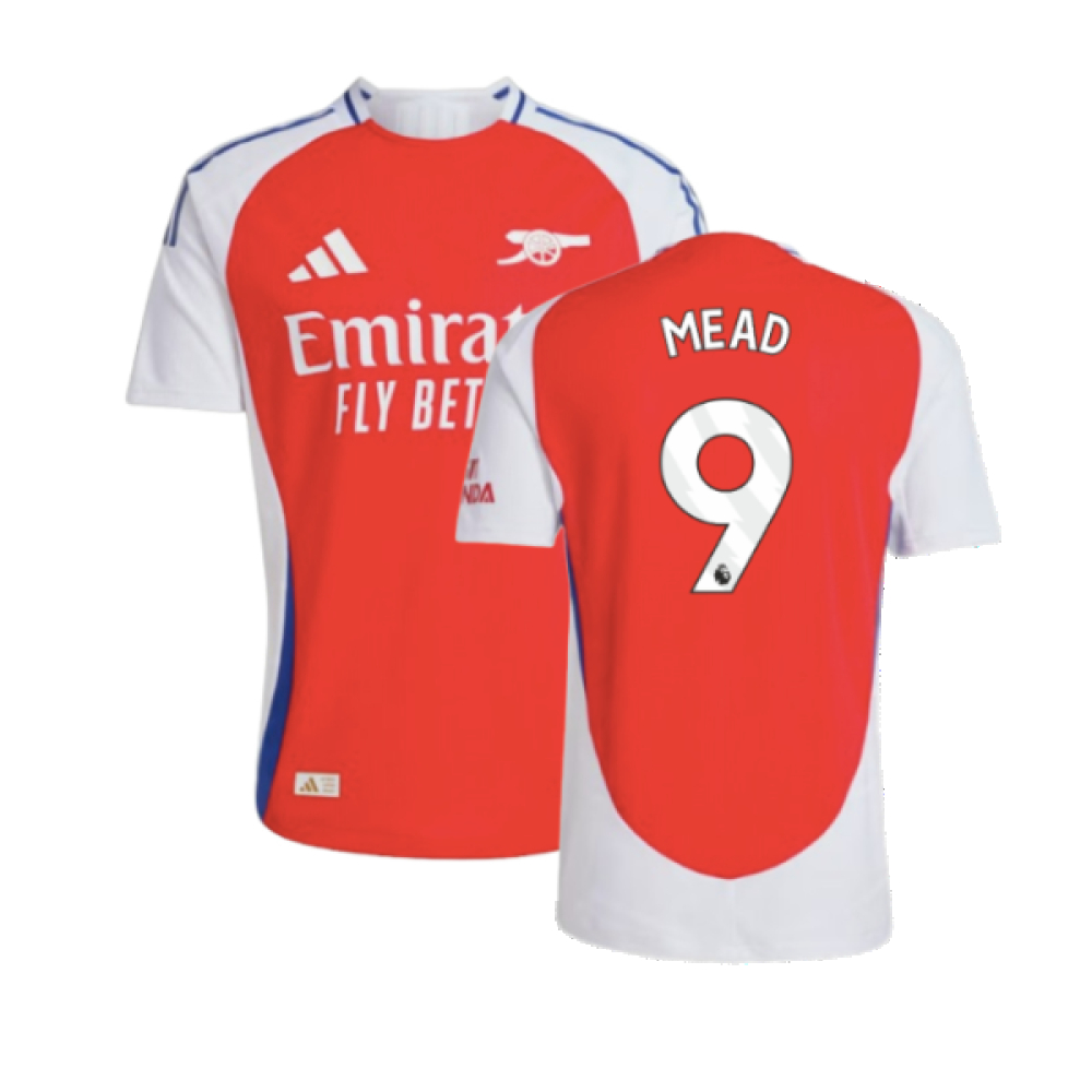 '24-'25 Arsenal Authentic Home Shirt (Mead 9) Polyester Made By: Adidas Men's Red Xxl