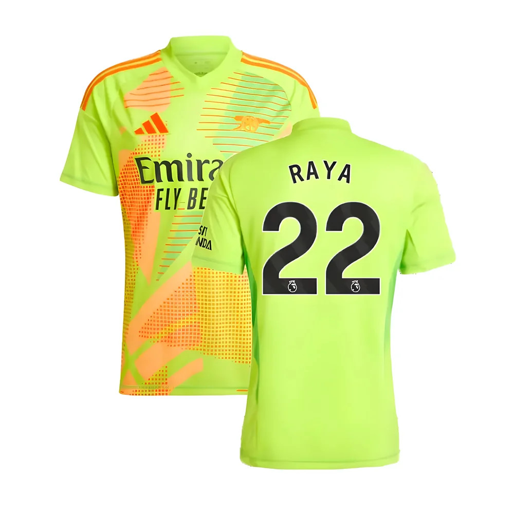'24-'25 Arsenal Home Goalkeeper Shirt (Yellow) (Raya 22) Polyester Made By: Adidas Men's Yellow 3XL