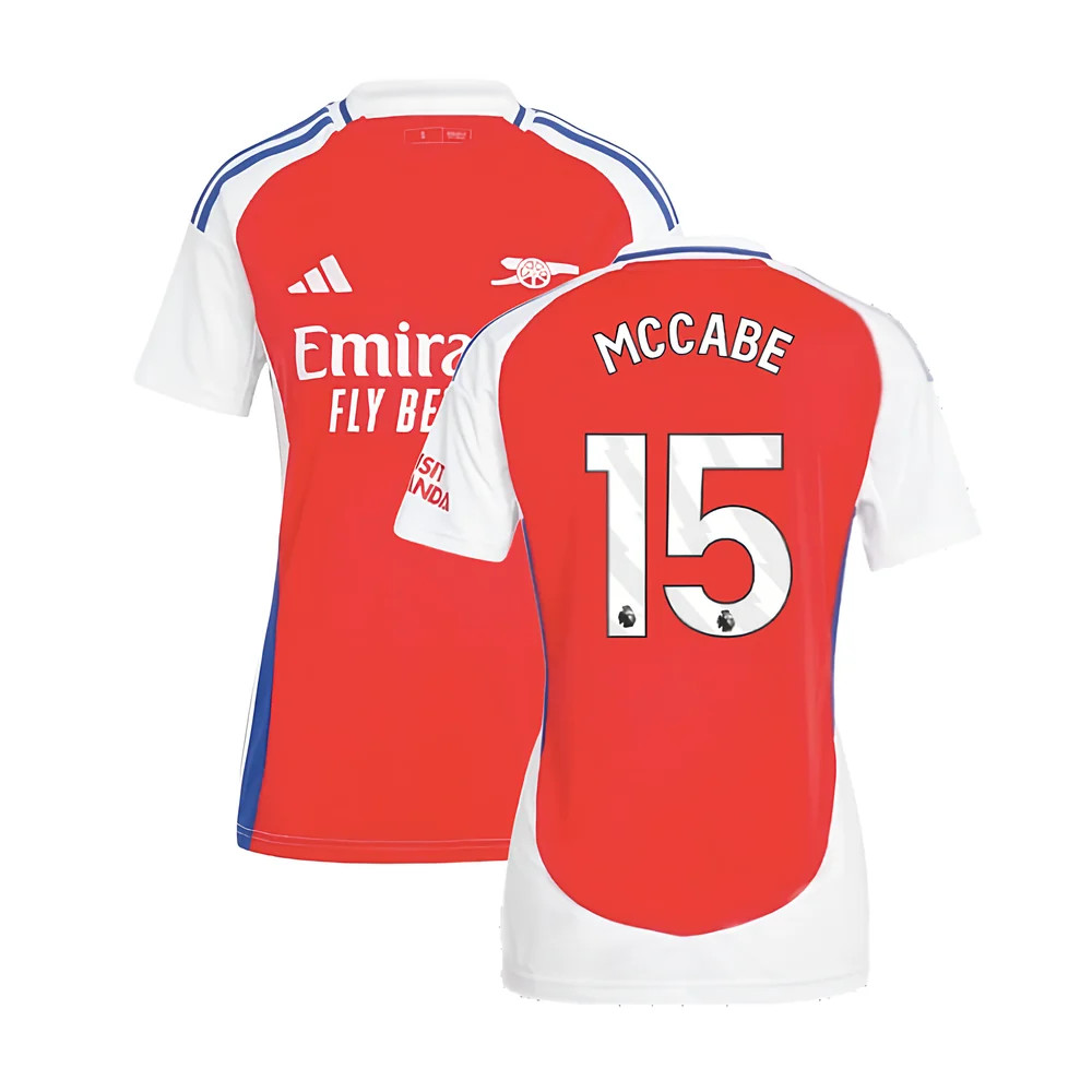 '24-'25 Arsenal Home Shirt () (Mccabe 15) Polyester Made By: Adidas Women's Red Xxs