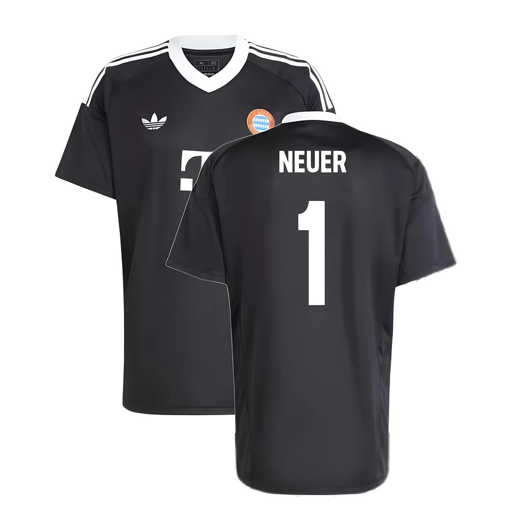 '24-'25 Bayern Munich Third Goalkeeper Shirt (Black) (Neuer 1) Polyester Made By: Adidas Men's Black Medium