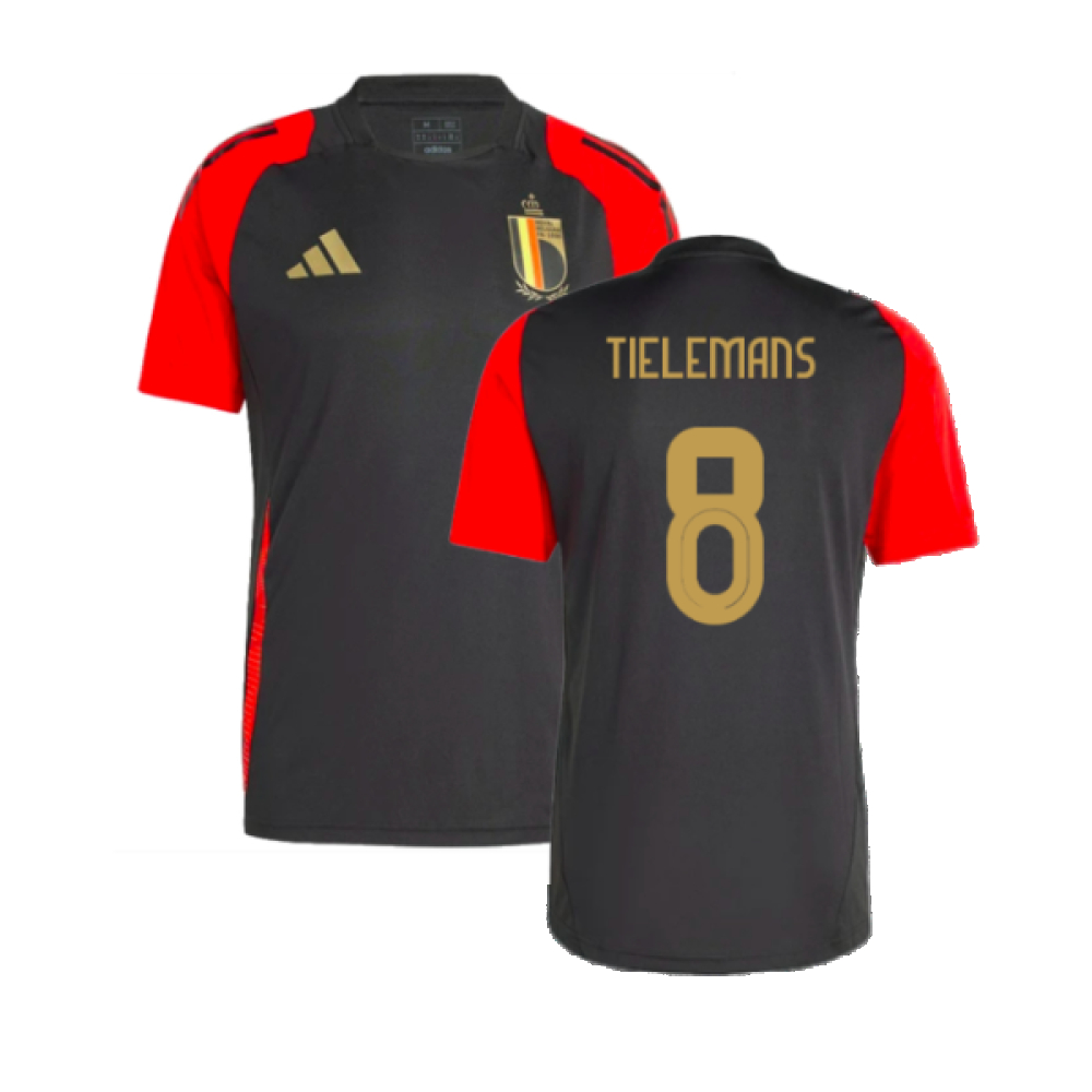'24-'25 Belgium Training Jersey (Black) (Tielemans 8) Polyester Made By: Adidas Men's Black Xxl