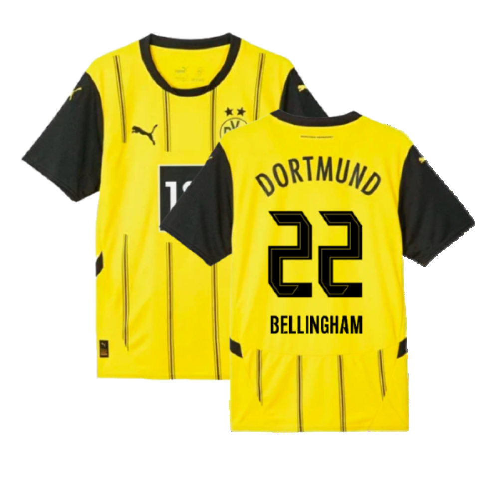 '24-'25 Borussia Dortmund Home Shirt (Bellingham 22) Polyester Made By: Puma Men's Yellow Medium
