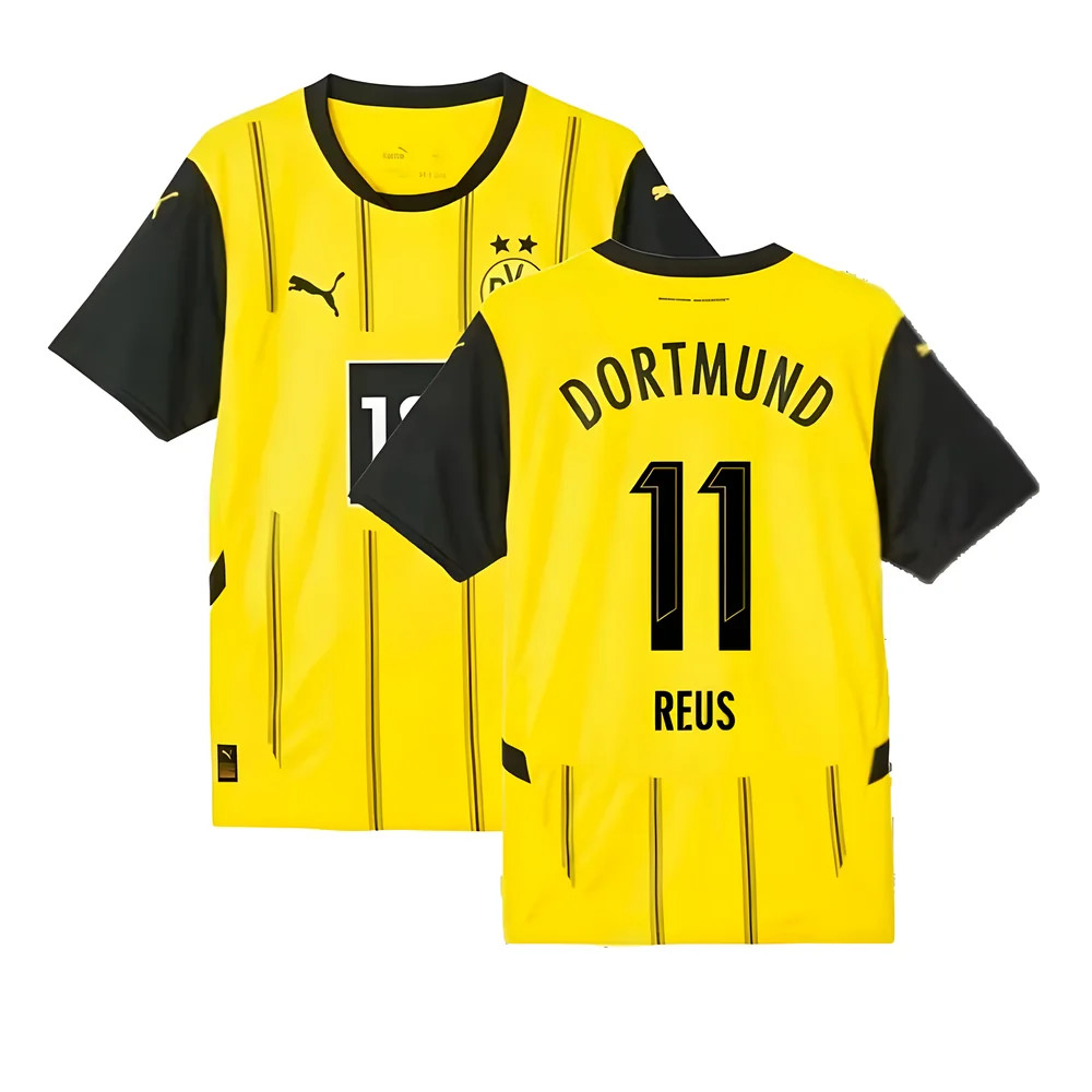 '24-'25 Borussia Dortmund Home Shirt (Reus 11) Polyester Made By: Puma Men's Yellow Small