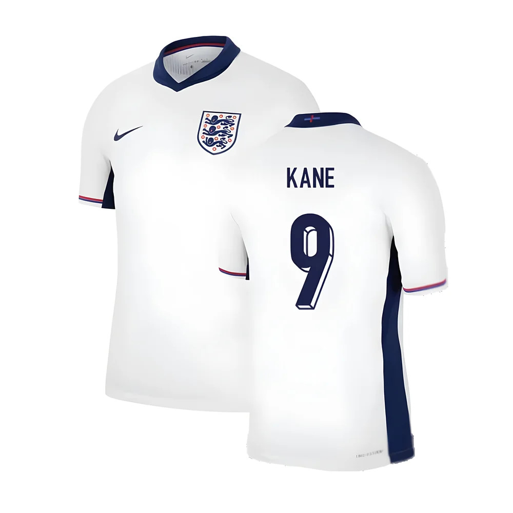 '24-'25 England Home Match Dri-Fit Adv Authentic Shirt (Kane 9) Polyester Made By: Nike Men's White 3XL