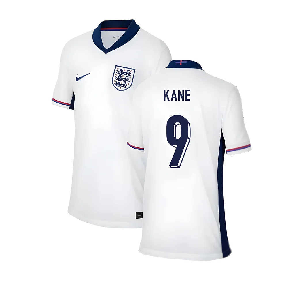 '24-'25 England Home Shirt (Kids) (Kane 9) Polyester Made By: Nike Unisex Kids White Medium