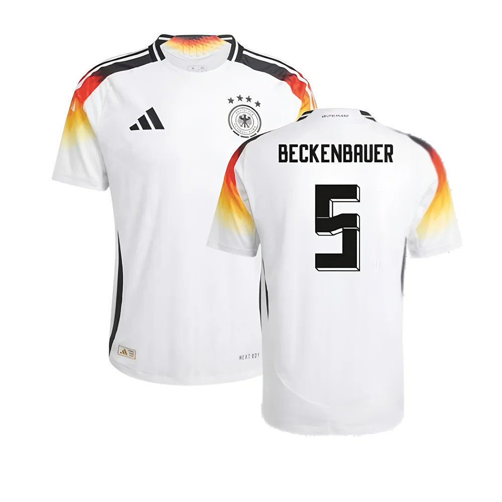 '24-'25 Germany Authentic Home Shirt (Beckenbauer 5) Polyester Made By: Adidas Men's White Medium