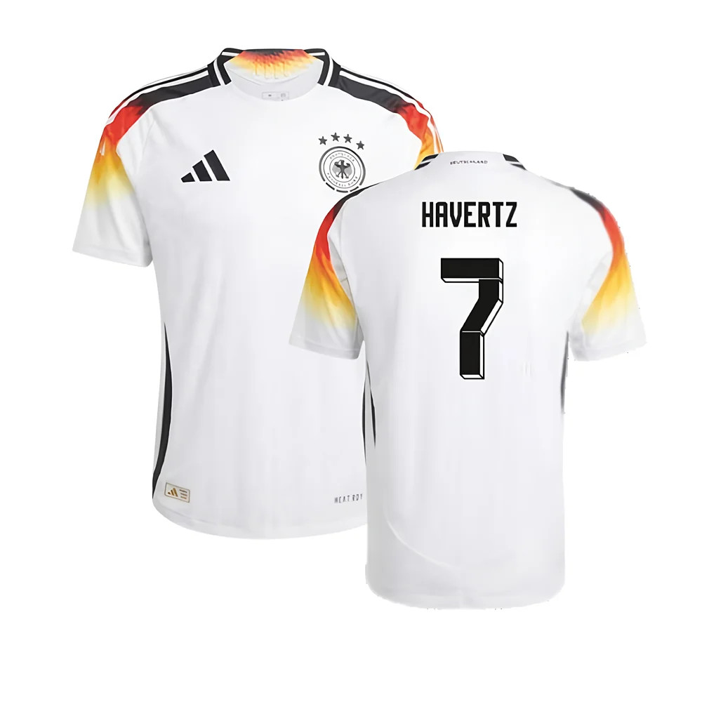 '24-'25 Germany Authentic Home Shirt (Havertz 7) Polyester Made By: Adidas Men's White Small