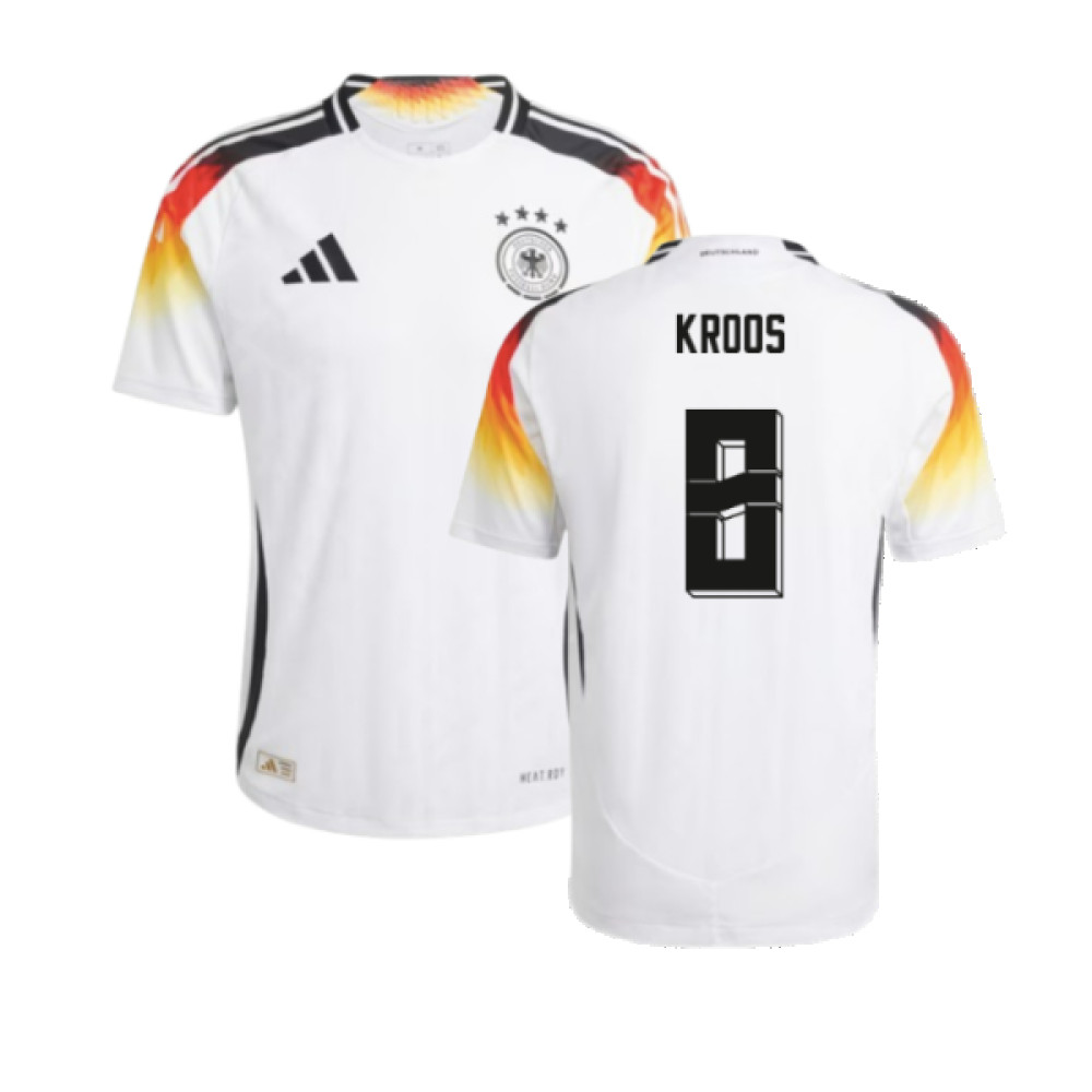 '24-'25 Germany Authentic Home Shirt (Kroos 8) Polyester Made By: Adidas Men's White Medium