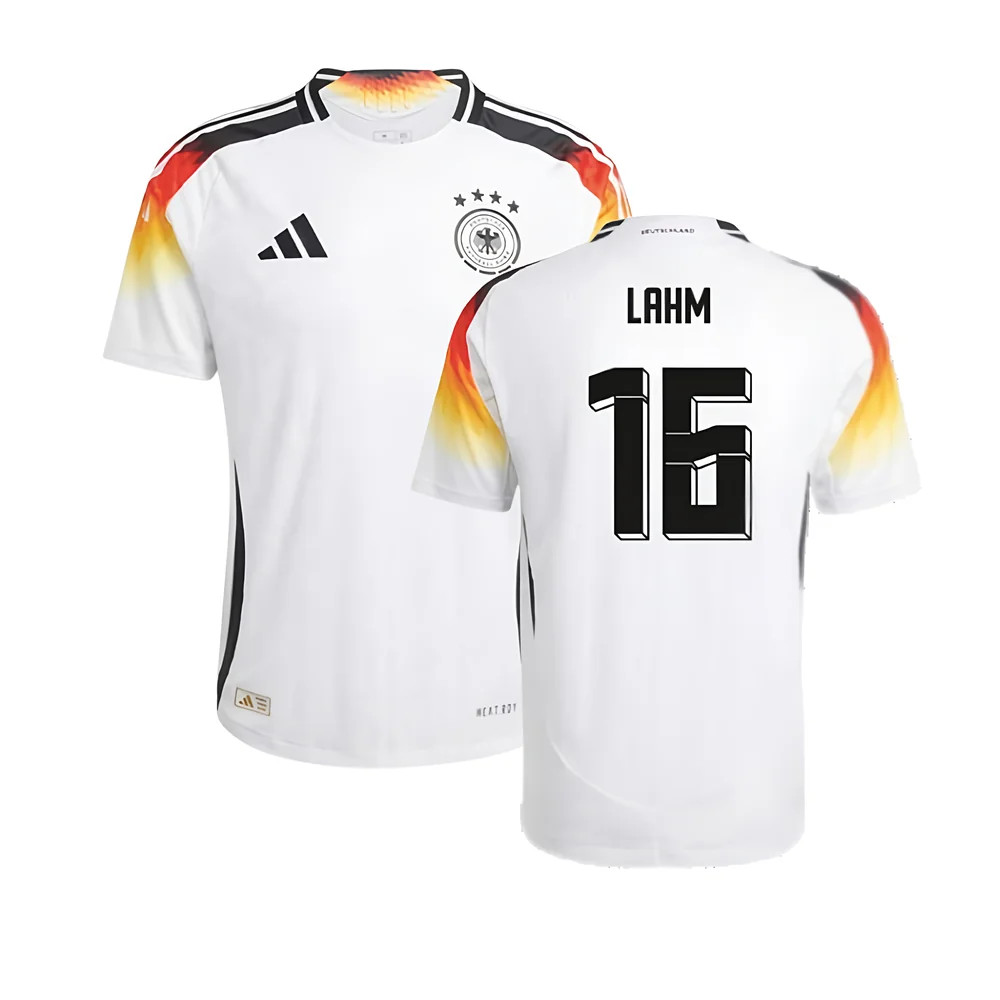'24-'25 Germany Authentic Home Shirt (Lahm 16) Polyester Made By: Adidas Men's White Small