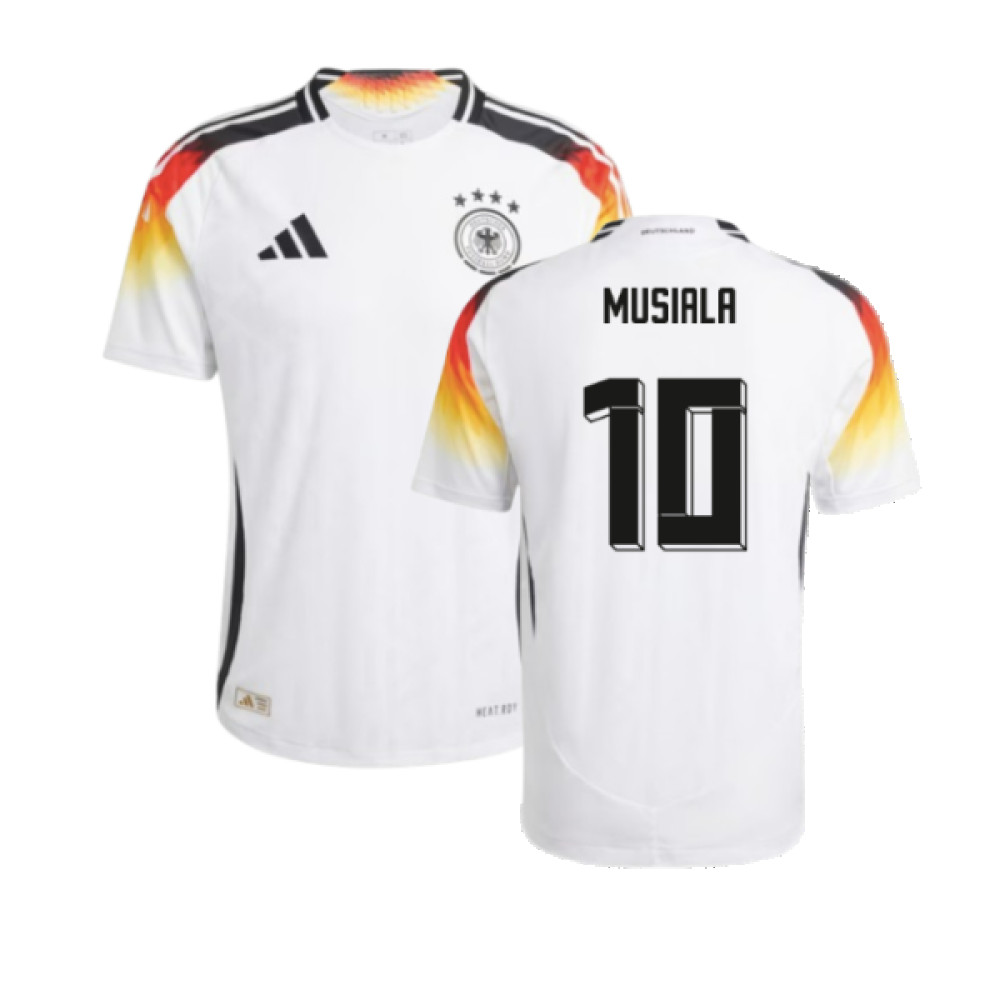 '24-'25 Germany Authentic Home Shirt (Musiala 10) Polyester Made By: Adidas Men's White Small