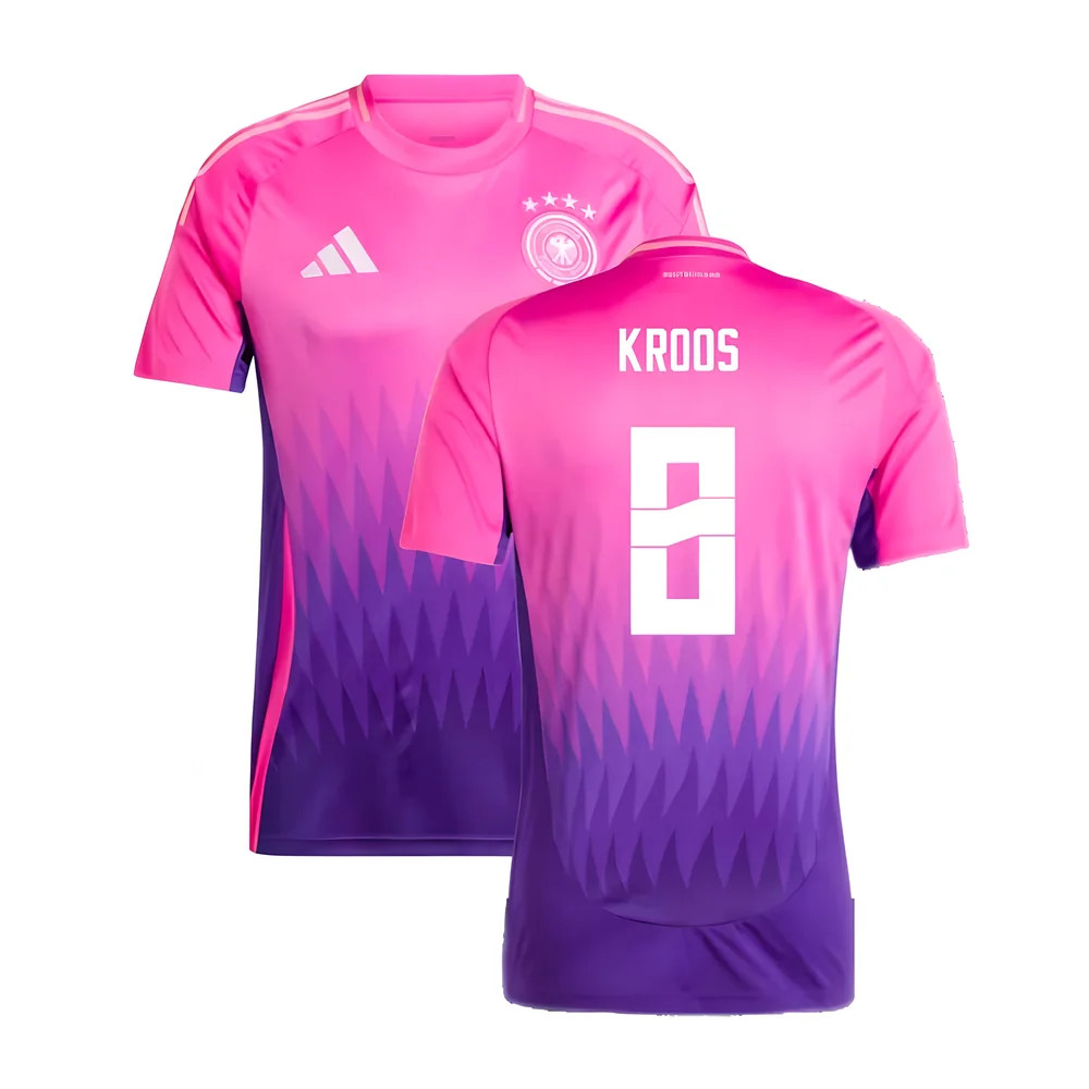 '24-'25 Germany Away Shirt (Kroos 8) Polyester Made By: Adidas Men's Pink Xxl