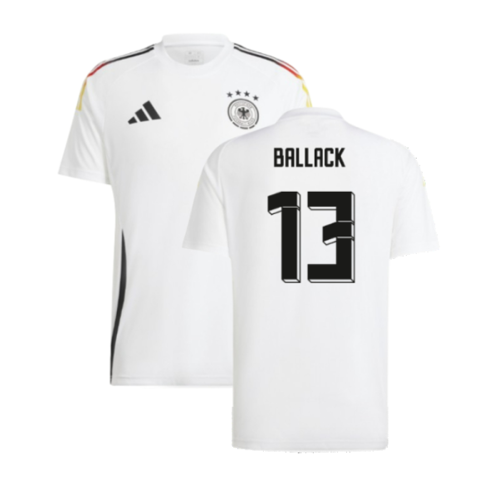 '24-'25 Germany Home Fan Shirt (Ballack 13) Polyester Made By: Adidas Men's White Extra Small
