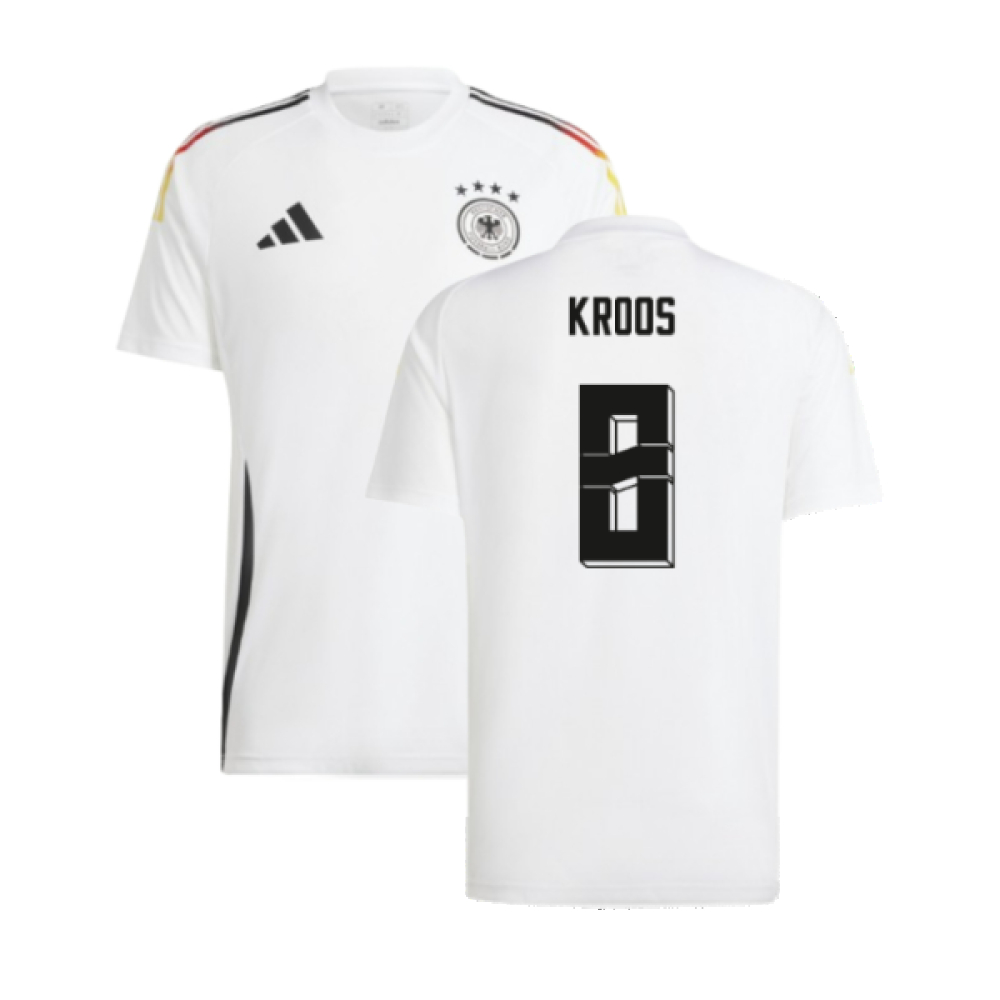'24-'25 Germany Home Fan Shirt (Kroos 8) Polyester Made By: Adidas Men's White 3XL
