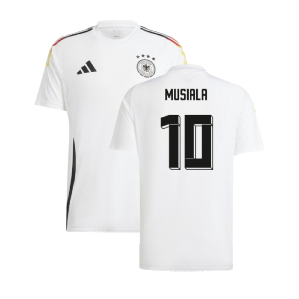 '24-'25 Germany Home Fan Shirt (Musiala 10) Polyester Made By: Adidas Men's White Extra Small