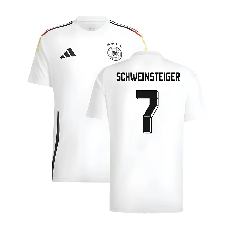 '24-'25 Germany Home Fan Shirt (Schweinsteiger 7) Polyester Made By: Adidas Men's White Extra Small