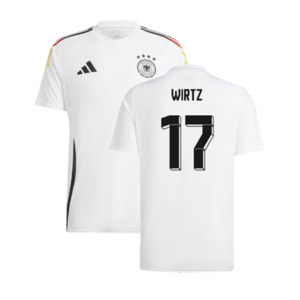'24-'25 Germany Home Fan Shirt (Wirtz 17) Polyester Made By: Adidas Men's White Extra Large