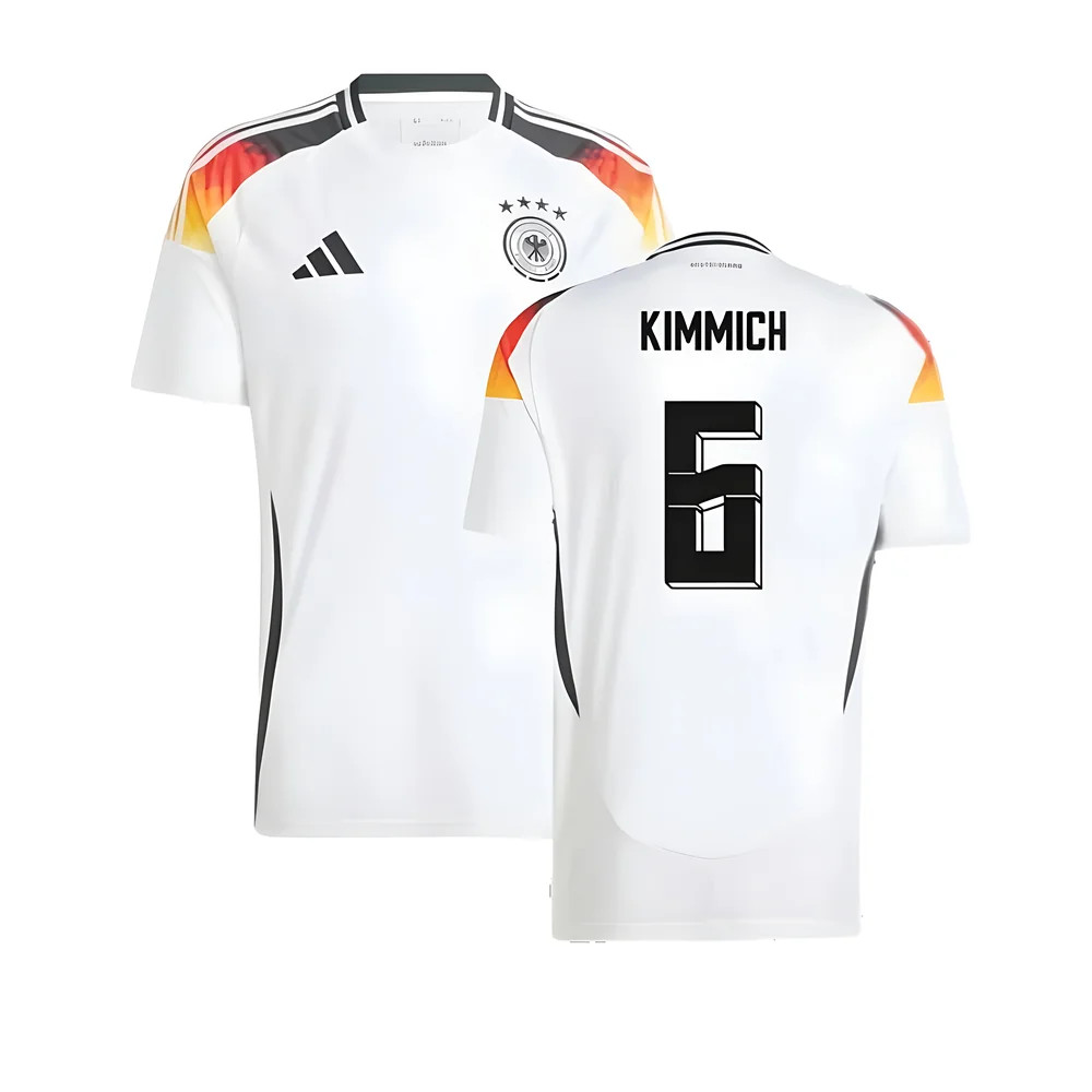 '24-'25 Germany Home Shirt (Kimmich 6) Polyester Made By: Adidas Men's White Medium