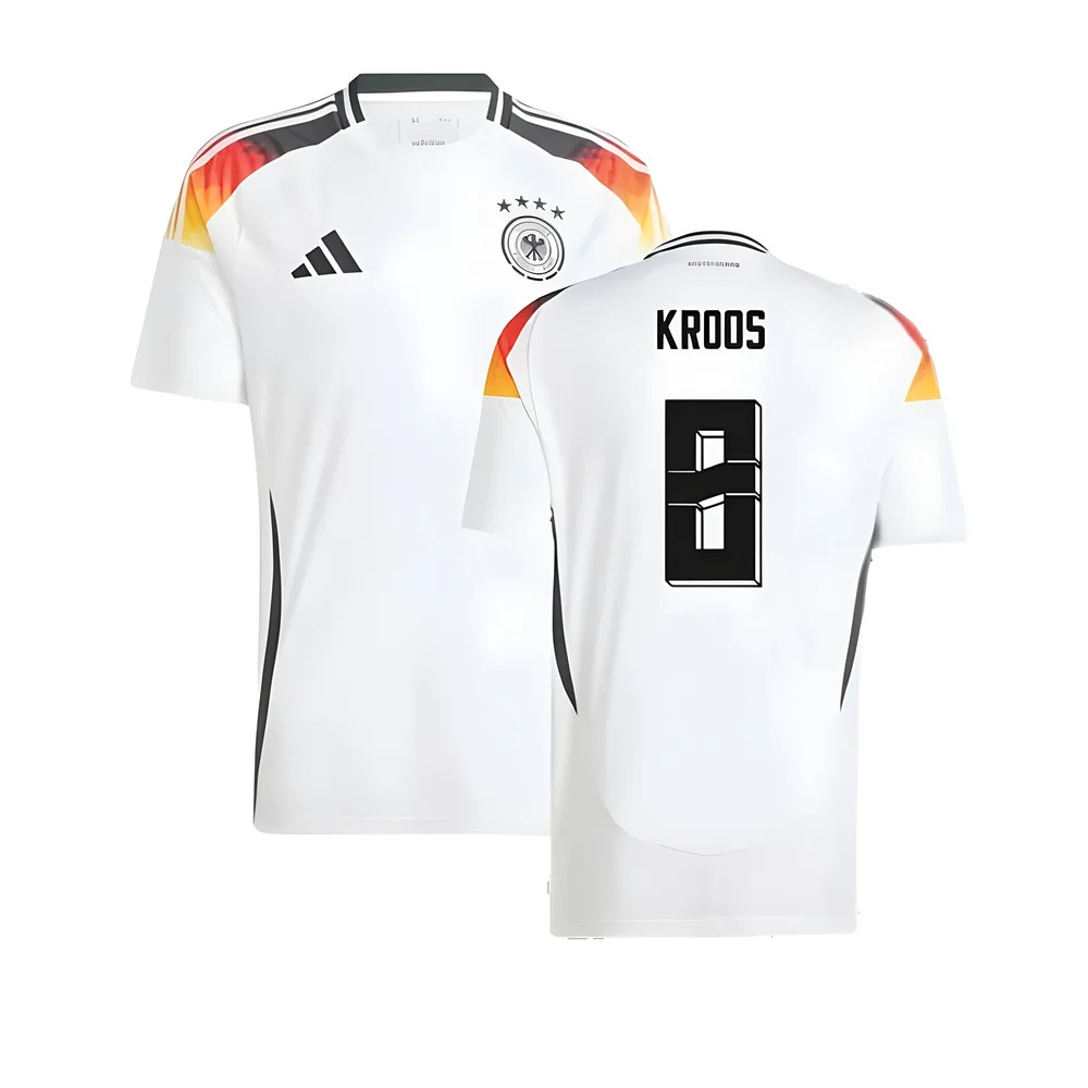 '24-'25 Germany Home Shirt (Kroos 8) Polyester Made By: Adidas Men's White Extra Small