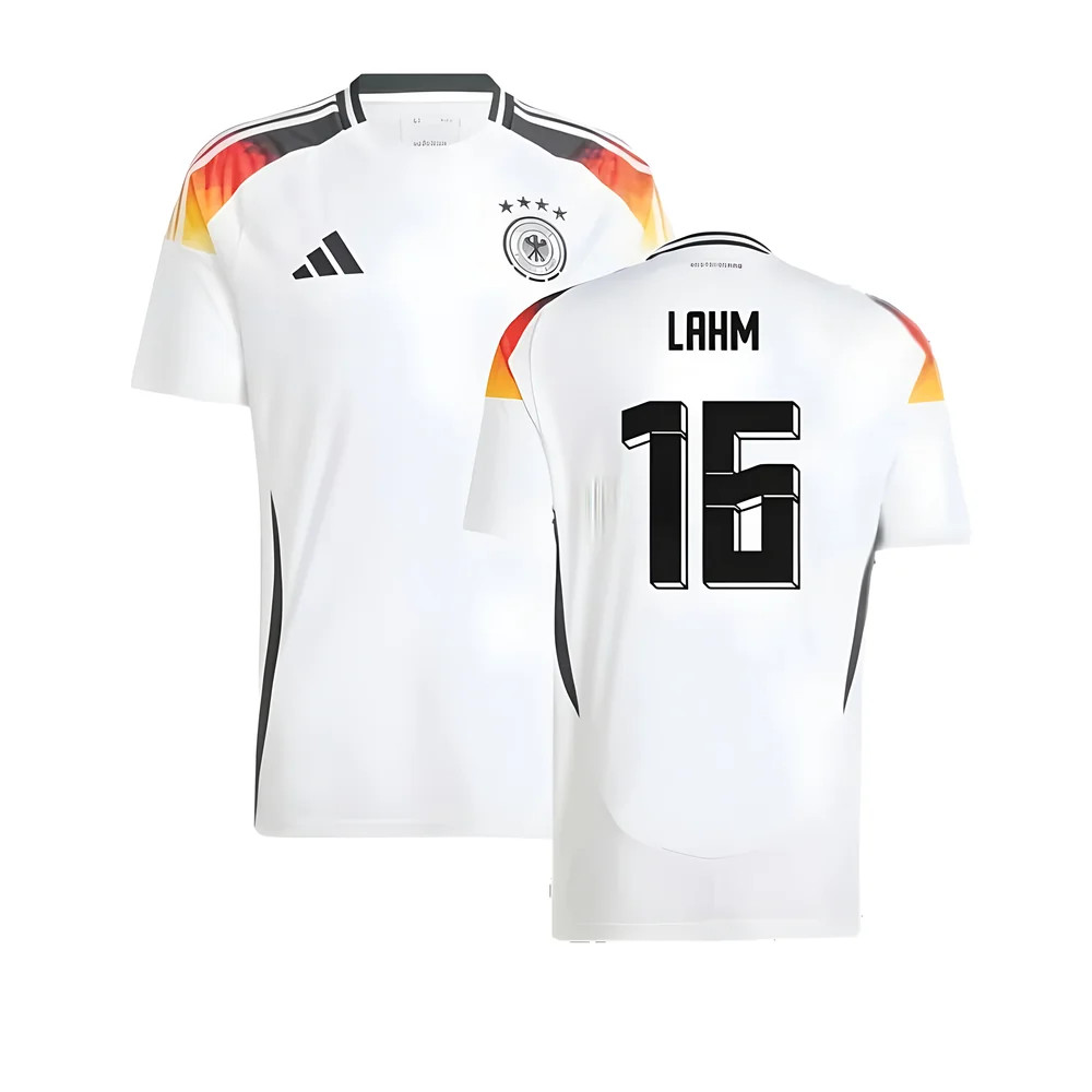 '24-'25 Germany Home Shirt (Lahm 16) Polyester Made By: Adidas Men's White Small