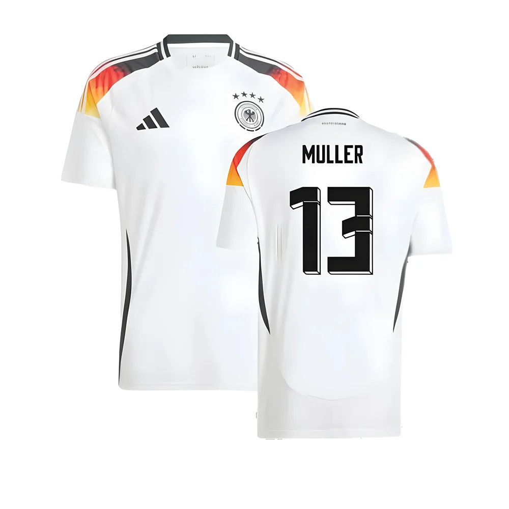 '24-'25 Germany Home Shirt (Muller 13) Polyester Made By: Adidas Men's White Small